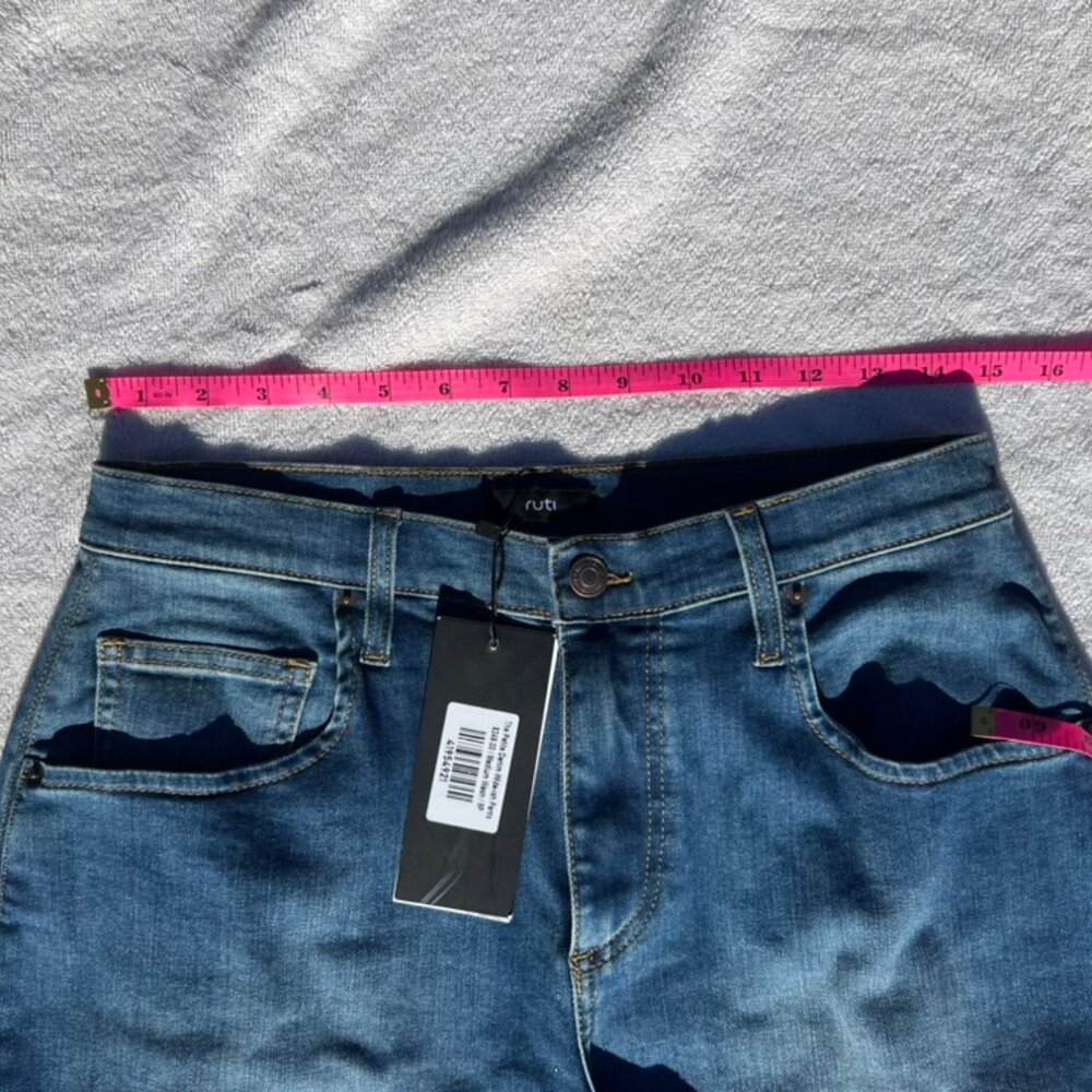 NEW Ruti Petite Denim Wide-ish Pants, Medium Wash, 8P - Picture 13 of 15